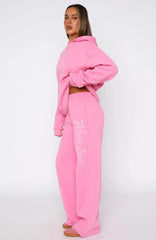 The Good Life Wide Leg Sweatpants Pink