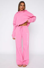 The Good Life Wide Leg Sweatpants Pink