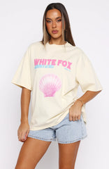 The Heart Doesn't Lie Oversized Tee Cream