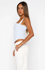 Crossed Your Mind Bustier Baby Blue