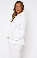 Give You The Best Oversized Hoodie Grey Marle