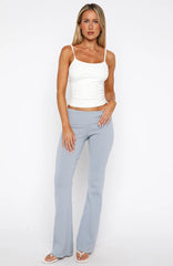 Silent Confessions Knit Pants Dusty Blue