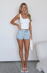 Whispers Of Us Denim Shorts Glacier Blue