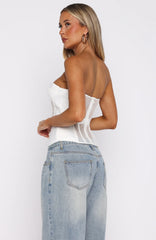 Call Me Your Baby Strapless Bustier White