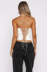 Martini Hour Strapless Bustier Cream