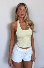 Honey Hustle Halter Top Lemon