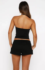 Test Drive Halter Top Black