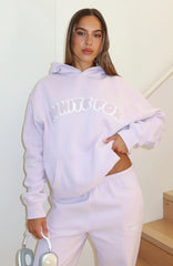 Vol. 1 Front Graphic Oversized Hoodie Lilac