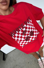 Sweet Cherry Edition Oversized Tee Red