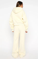 Daydreamers Madeline Wide Leg Sweatpants Lemon