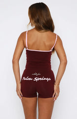 Palm Springs Edition Bike Shorts Burgundy