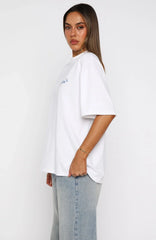 Pretty In Print Oversized Tee White