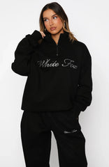 Make It Or Break It Quarter Zip Sweater Black
