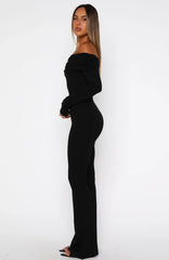 For The Girls Long Sleeve Jumpsuit Black