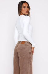 Lose You Long Sleeve Top White