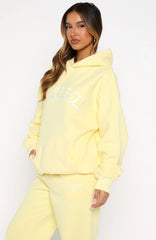 Vol. 1 Front Graphic Oversized Hoodie Lemon