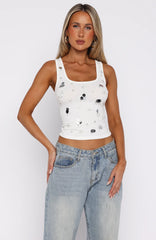 Dream State Rib Tank White