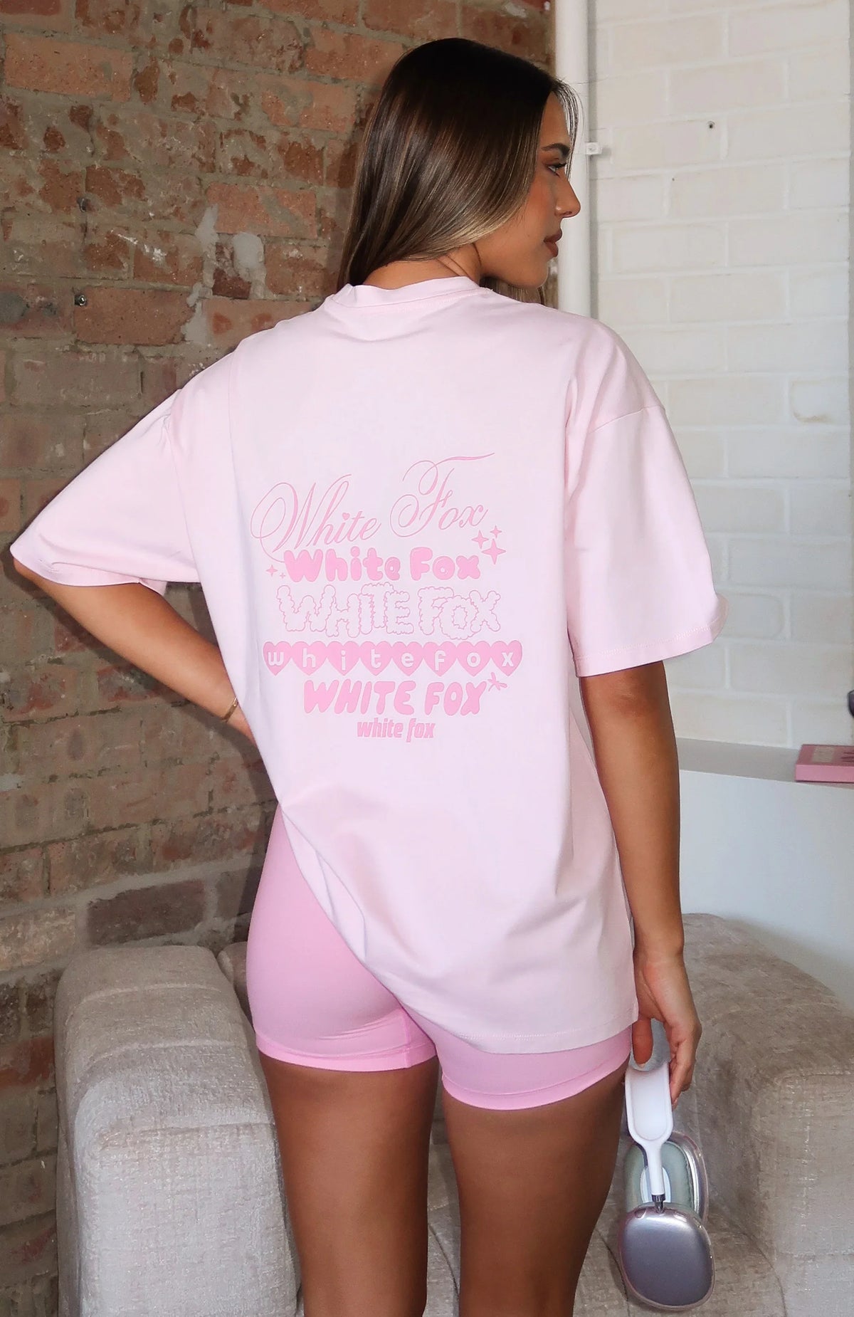 Pretty In Print Oversized Tee Pink
