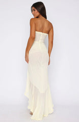 Still Got It Mesh Maxi Dress Lemon