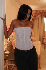 Spotlight On Me Strapless Bustier Champagne Glitter