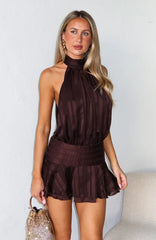 Captivate My Focus Mini Dress Chocolate