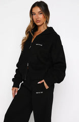 Test Drive Boxy Zip Front Hoodie Black