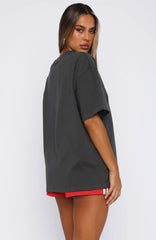 She's Too Nice Oversized Tee Charcoal