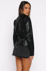 Parlour Talk Pu Jacket Black