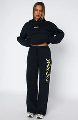 The Good Life Wide Leg Sweatpants Navy