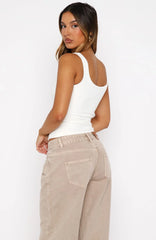 Chill Vibes Tank Top White