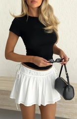 Happier Together Mini Skirt White