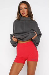 Caught Up With You Bike Shorts Red