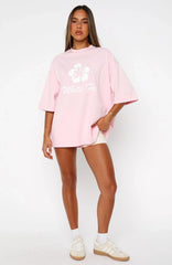 Own Your Glow Oversized Tee Pink