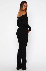 For The Girls Long Sleeve Jumpsuit Black