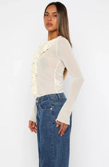 Just Me Long Sleeve Top Butter