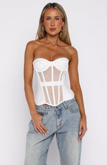 Call Me Your Baby Strapless Bustier White
