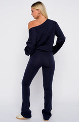 Topic Of Discussion Flare Pants Navy