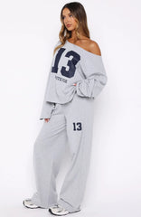 Only One Left Track Pants Grey Marle