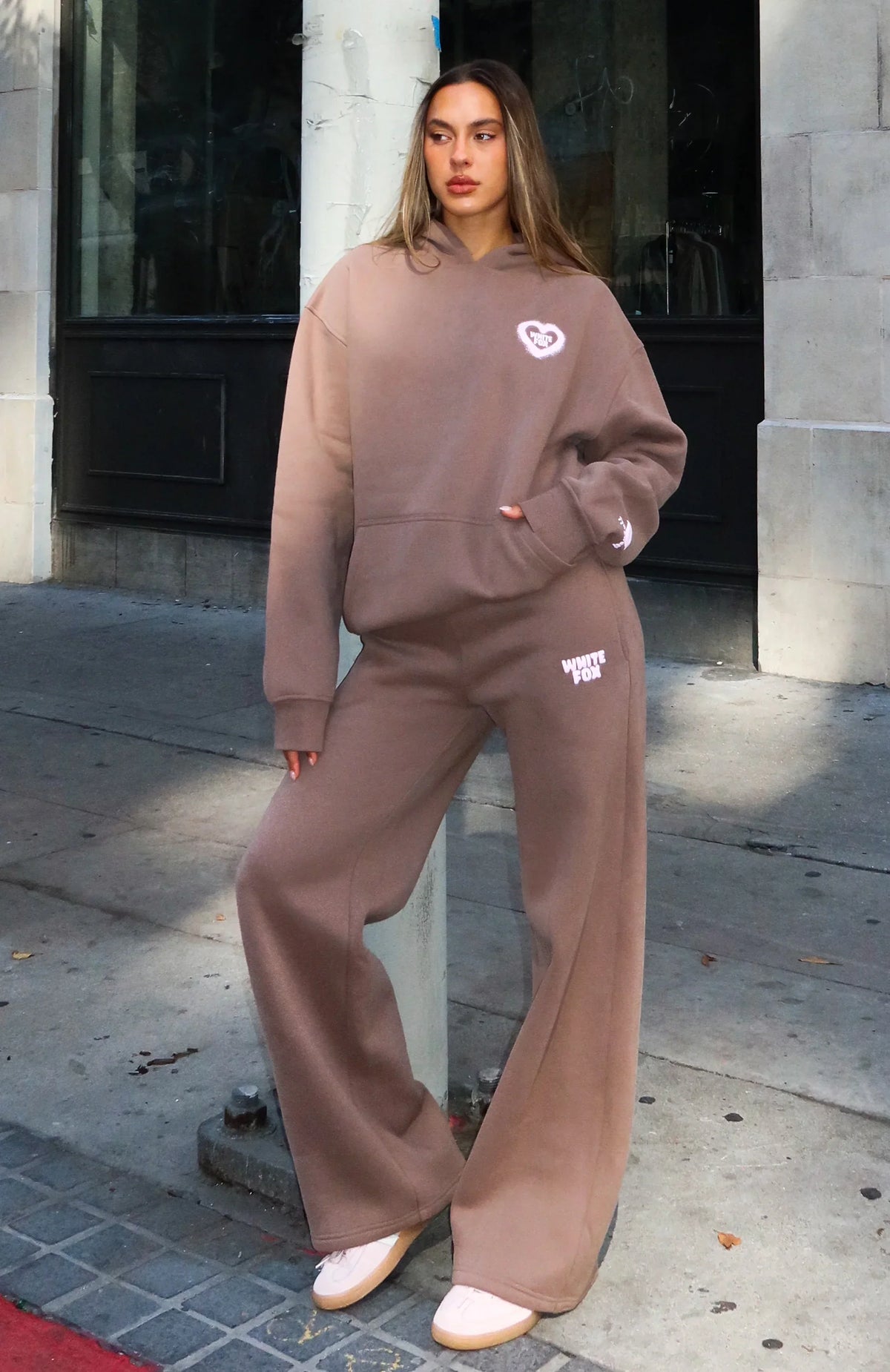 11th Street City Girl At Heart Wide Leg Sweatpants Cinnamon Bun