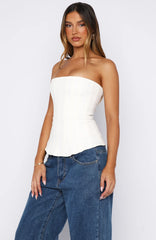 City Heat Strapless Bustier White