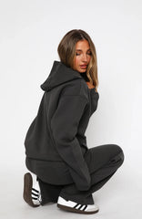 Match Your Words Oversized Hoodie Charcoal