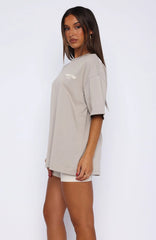 Offstage Back Graphic Oversized Tee Grey