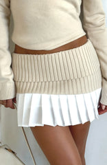 You Did It Again Mini Skirt Beige