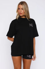 Love You Forever Oversized Tee Black