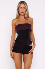 Loud Luxury Shorts Wine