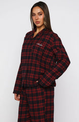 That Time Of Year Long Sleeve Pyjama Top Red/Navy