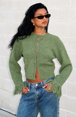 Baby It's Cold Knit Cardigan Moss