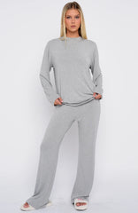 Slow Life Pyjama Pants Grey Marle