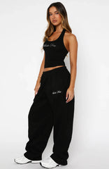 Make It Or Break It Barrel Leg Sweatpants Black