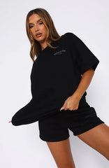 Offstage Back Graphic Oversized Tee Onyx